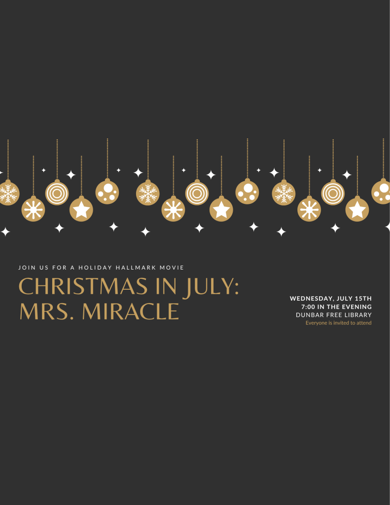MOVIE: HALLMARK CHRISTMAS IN JULY: MRS. MIRACLE