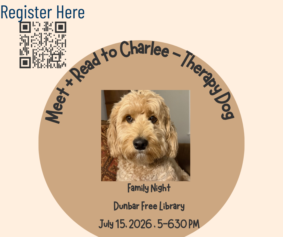MEET + READ TO CHARLEE THE THERAPY DOG